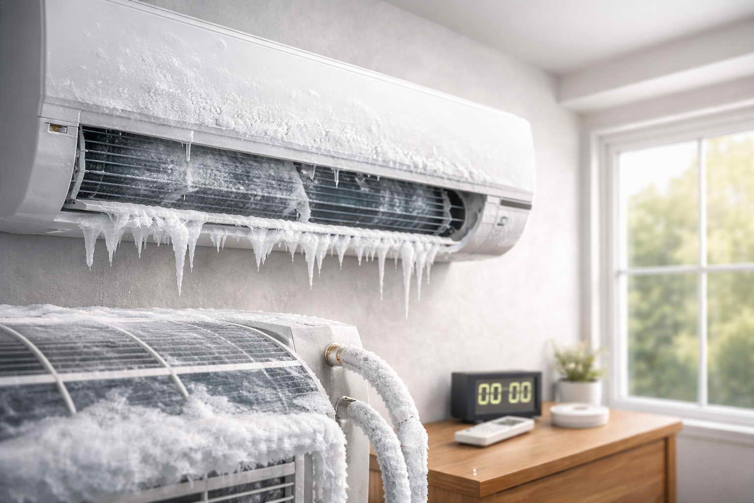Почему кондиционер обмерзает льдом